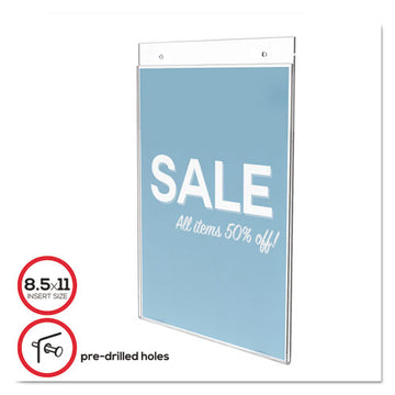 deflecto® Classic Image Wall-mount Sign Holder, Portrait, 8 1-2 X 11, Clear freeshipping - TVN Wholesale